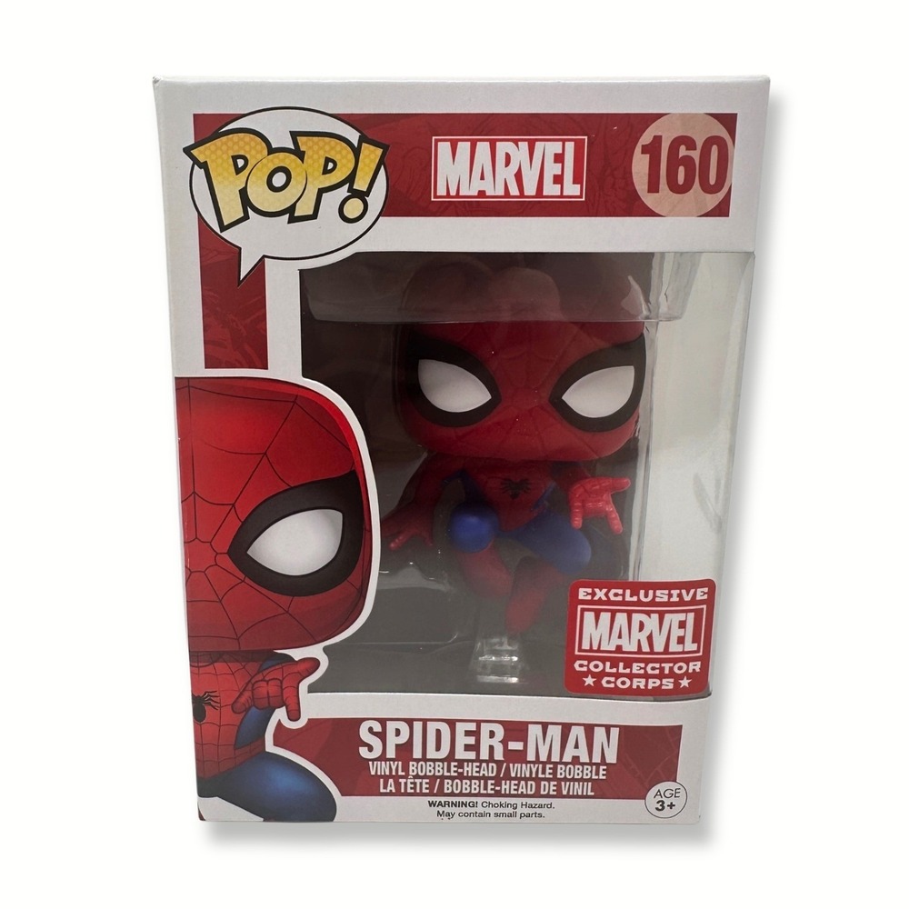 Funko Pop Spider-Man #160 Marvel Collector Corps Exclusive w/ Protector